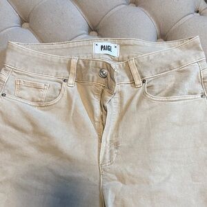 PAIGE Women's Tan Ankle Jeans